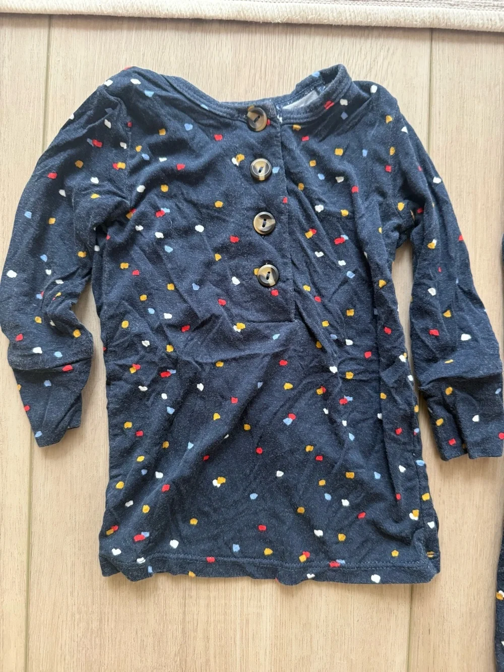 Lou Lou & Company Navy Blue Dot Matching Set with Multicolor Dots